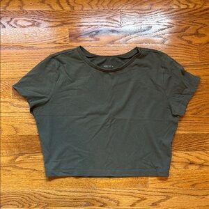 Wild Fable Green Boxy Crop T-Shirt